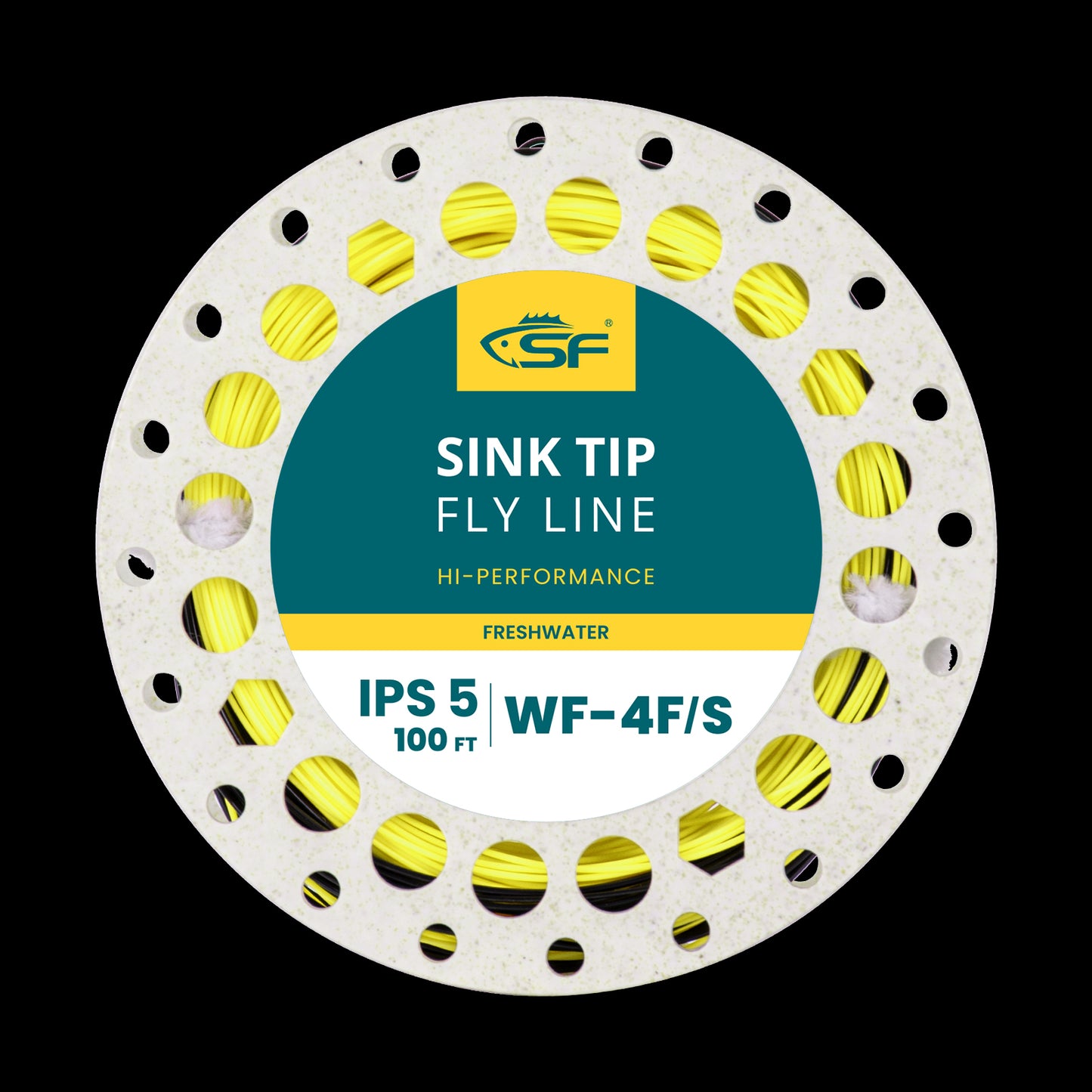 SF Fly Fishing Sinking Tip Line (Flour Yellow and Black)