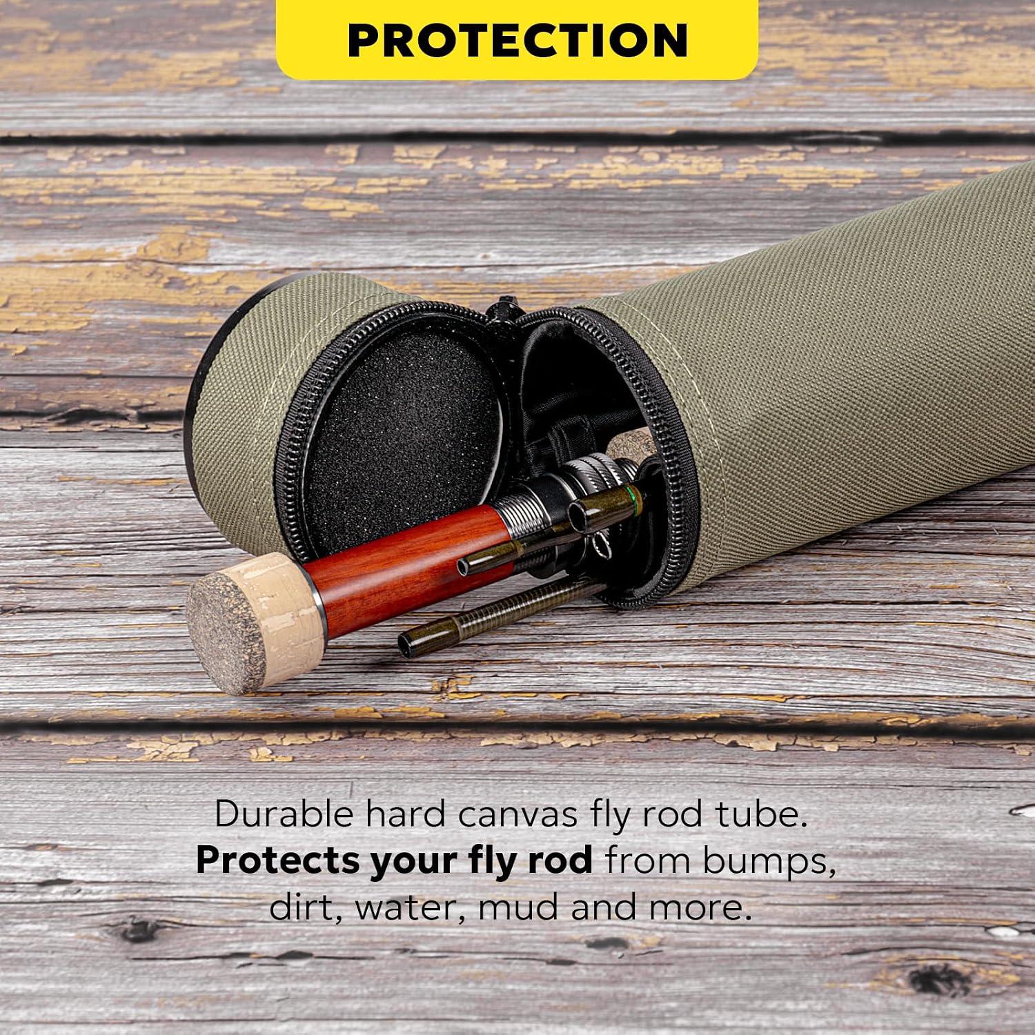 SF Shadow Walker Ⅰ Euro Nymph Rod European Nymphing Fly Fishing Fly Rod 2wt 3wt 10FT Shadow Yellow 24T Carbon Fiber with Durable Rod Tube, Medium Fast Action Fly Rod 4 Pieces