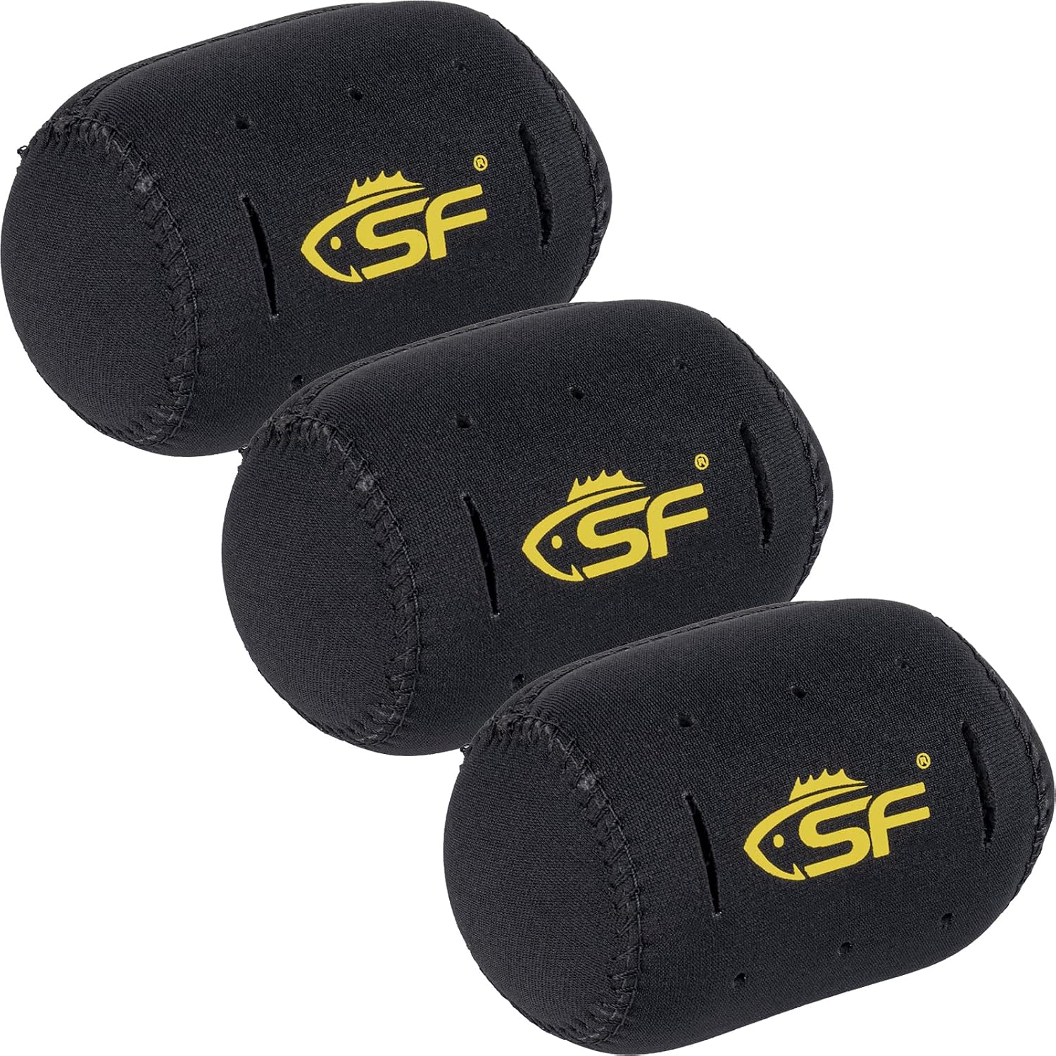 SF Neoprene Conventional Reel Covers Round Reel Case Protective Cover Shield Pouch, XXS/XS/S/M/L/XL/XXL Size, Black