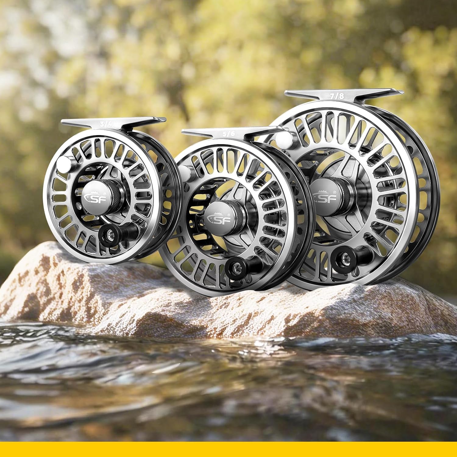 SF SF-003 Pro Fly Fishing Reel for Freshwater,CNC Precision Machining Process,Mid Arbor Design,Smooth Drag System,Lightweight Aluminum Body