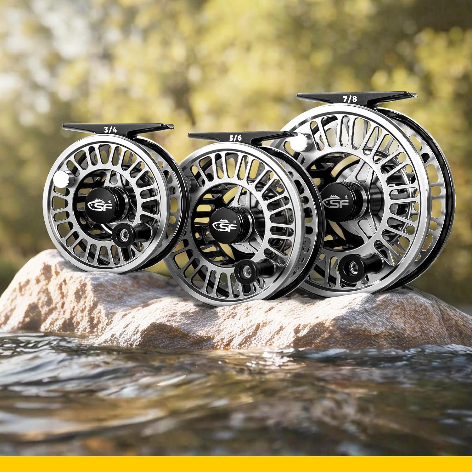 SF SF-003 Pro Fly Fishing Reel for Freshwater,CNC Precision Machining Process,Mid Arbor Design,Smooth Drag System,Lightweight Aluminum Body