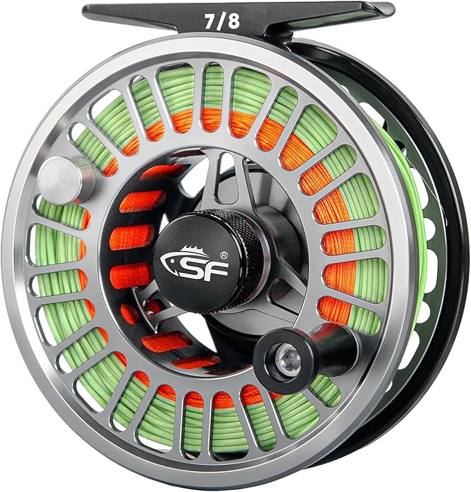 SF SF-003 Pro Fly Fishing Reel for Freshwater,CNC Precision Machining Process,Mid Arbor Design,Smooth Drag System,Lightweight Aluminum Body