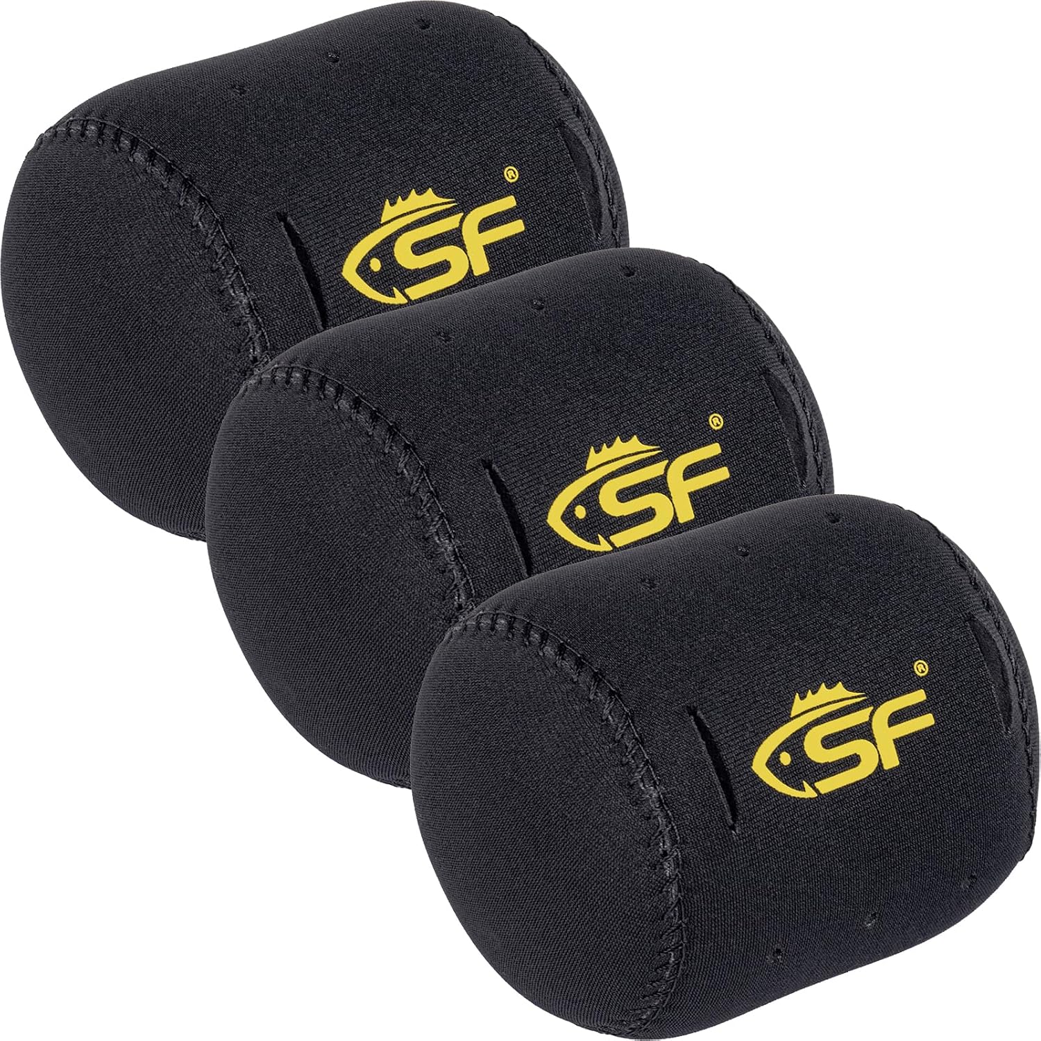 SF Neoprene Conventional Reel Covers Round Reel Case Protective Cover Shield Pouch, XXS/XS/S/M/L/XL/XXL Size, Black