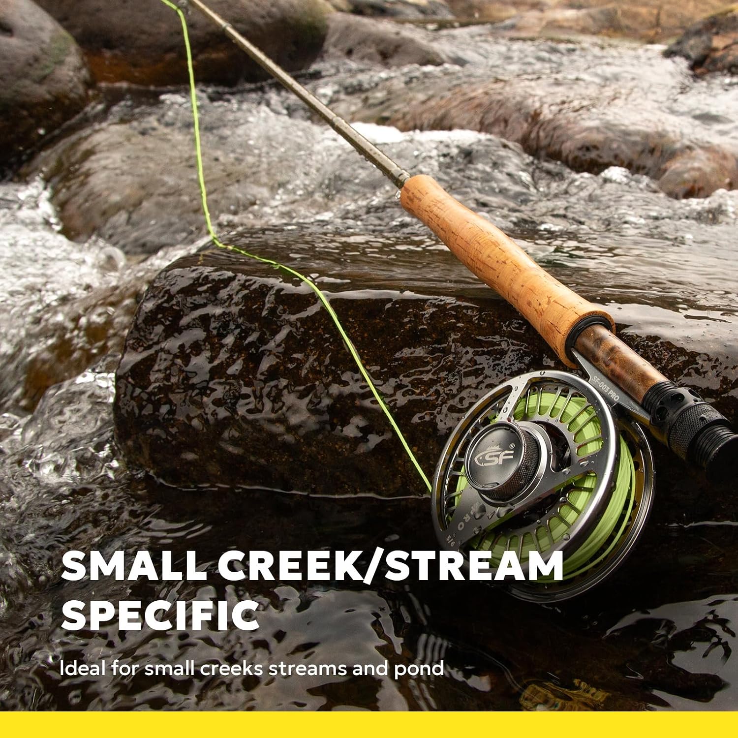 SF Floating Creek Fly Line 80FT WF0F 1F 2F 3F 4F 5F 6F Pale Green/Mint Double Welded Loop with Spool.