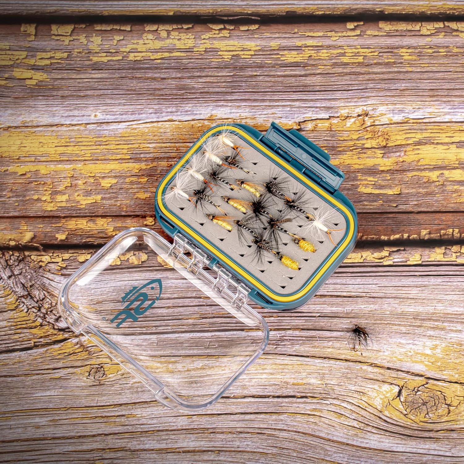 SF Waterproof Fly Box Double Sided Floating Fly Fishing Case Storage For Nymph Wet Dry Fly Flies Easy Grip Foam