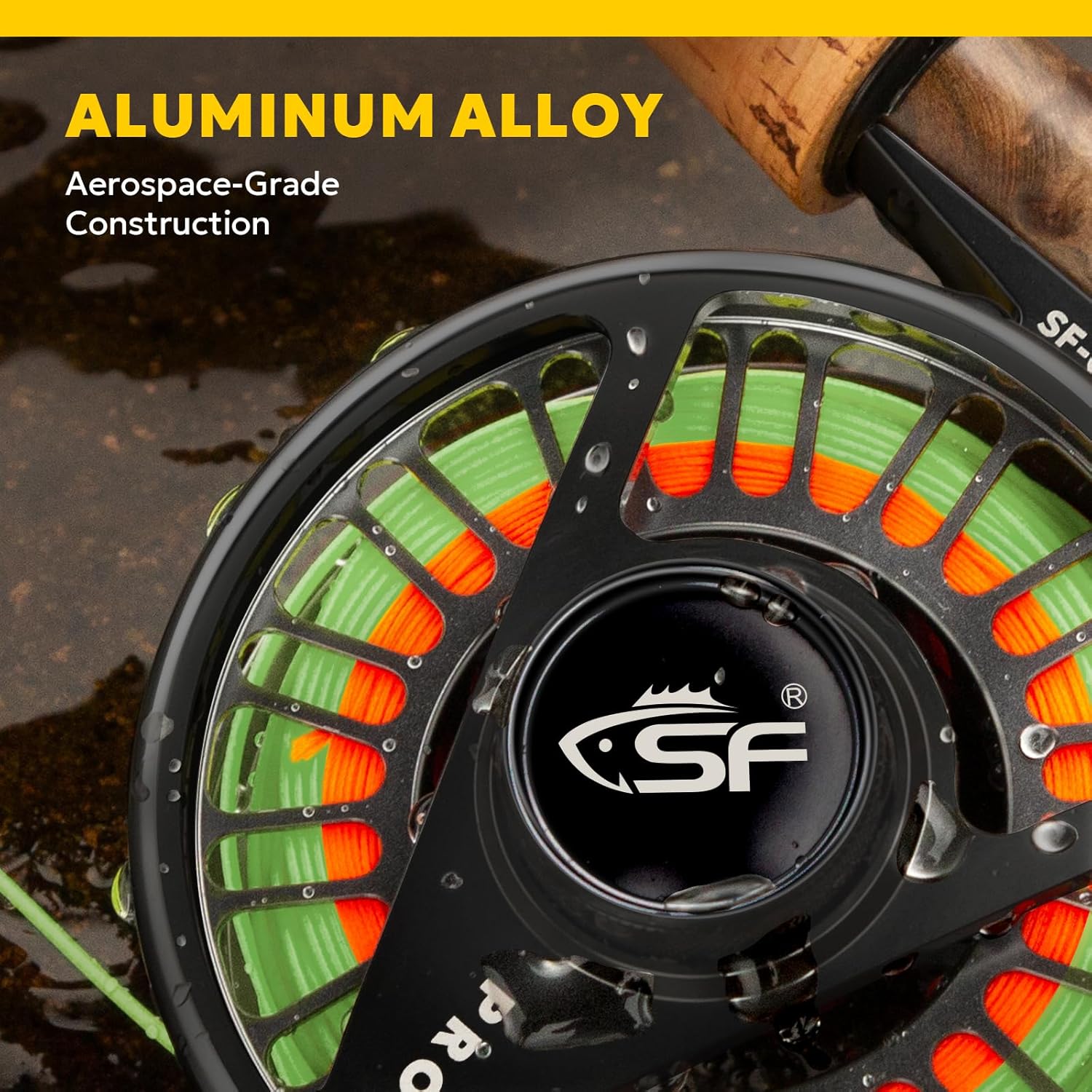 SF SF-003 Pro Fly Fishing Reel for Freshwater,CNC Precision Machining Process,Mid Arbor Design,Smooth Drag System,Lightweight Aluminum Body