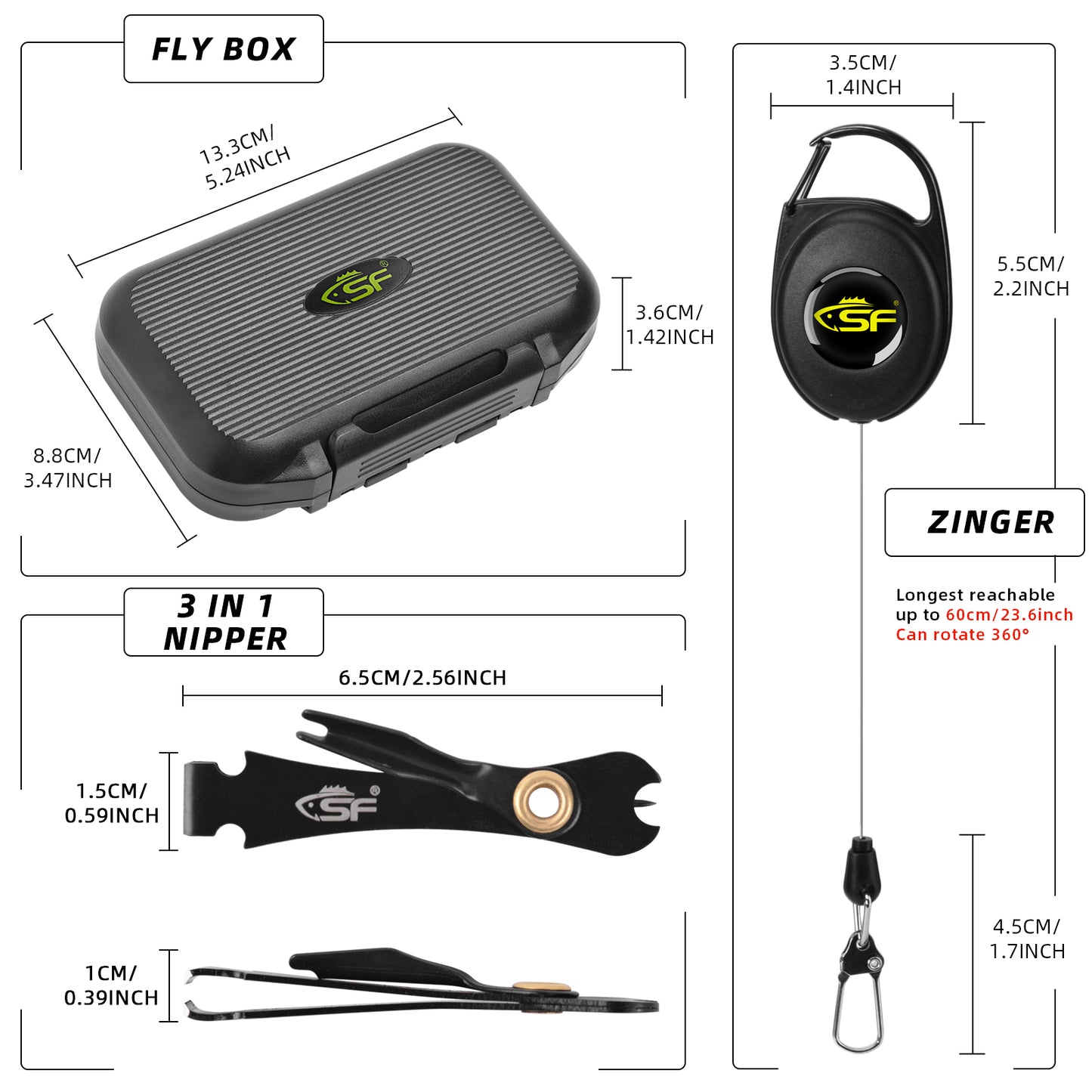 SF Fly Fishing Medium-Fast Action Rod Combo Kit 4 Piece 5/6wt 9FT for New and Younger Anglers
