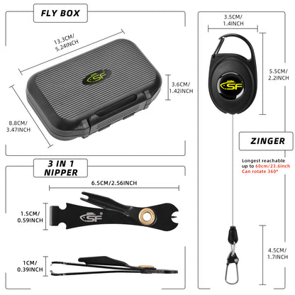 SF Fly Fishing Medium-Fast Action Rod Combo Kit 4 Piece 5/6wt 9FT for New and Younger Anglers