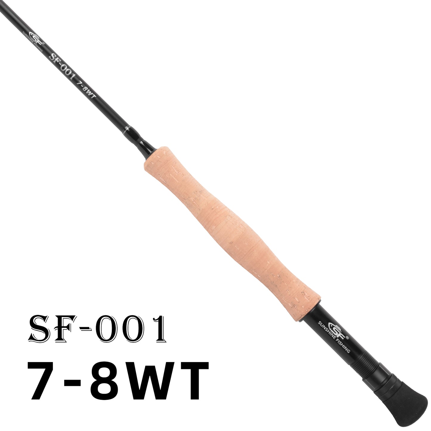 SF Fly Fishing Rod 4 Piece 3/4wt 7.6FT Matt Black IM7 Carbon Fiber for Starter Trout