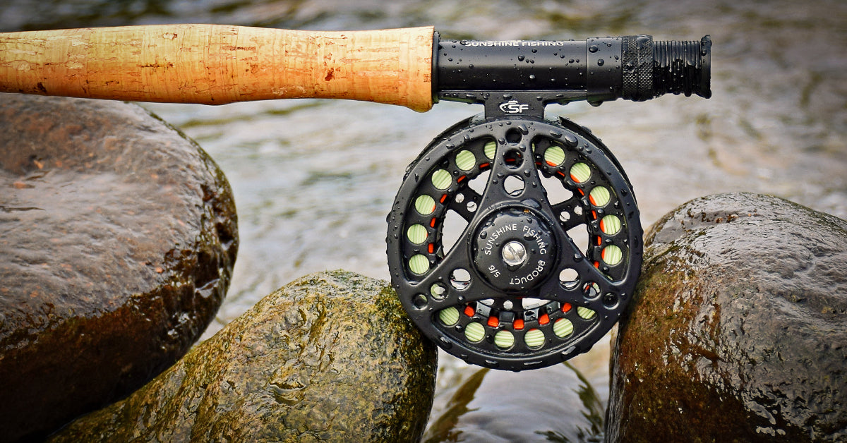 SF Large Arbor Fly Fishing Reel 5/6wt Aluminum Alloy Body Die-Cast Matt  Black Pre-Loaded Fly Reel with Line Combo Fluorescent Yellow Fly Line