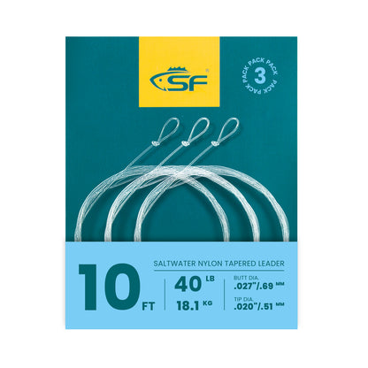 SF Pre-Tied Loop Saltwater Tapered Leader Fly Fishing
