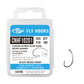 SF Curved Nymph Scud Pupa Fly Tying Hooks Micro Barbed Black Nickel High Carbon Steel Fly Hook with Mini Box #10#12#14#16 100Pcs