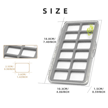 SF Slim Floatable Fly Box Super Thin Clear Multi Magnetic 6/12/18 Compartments