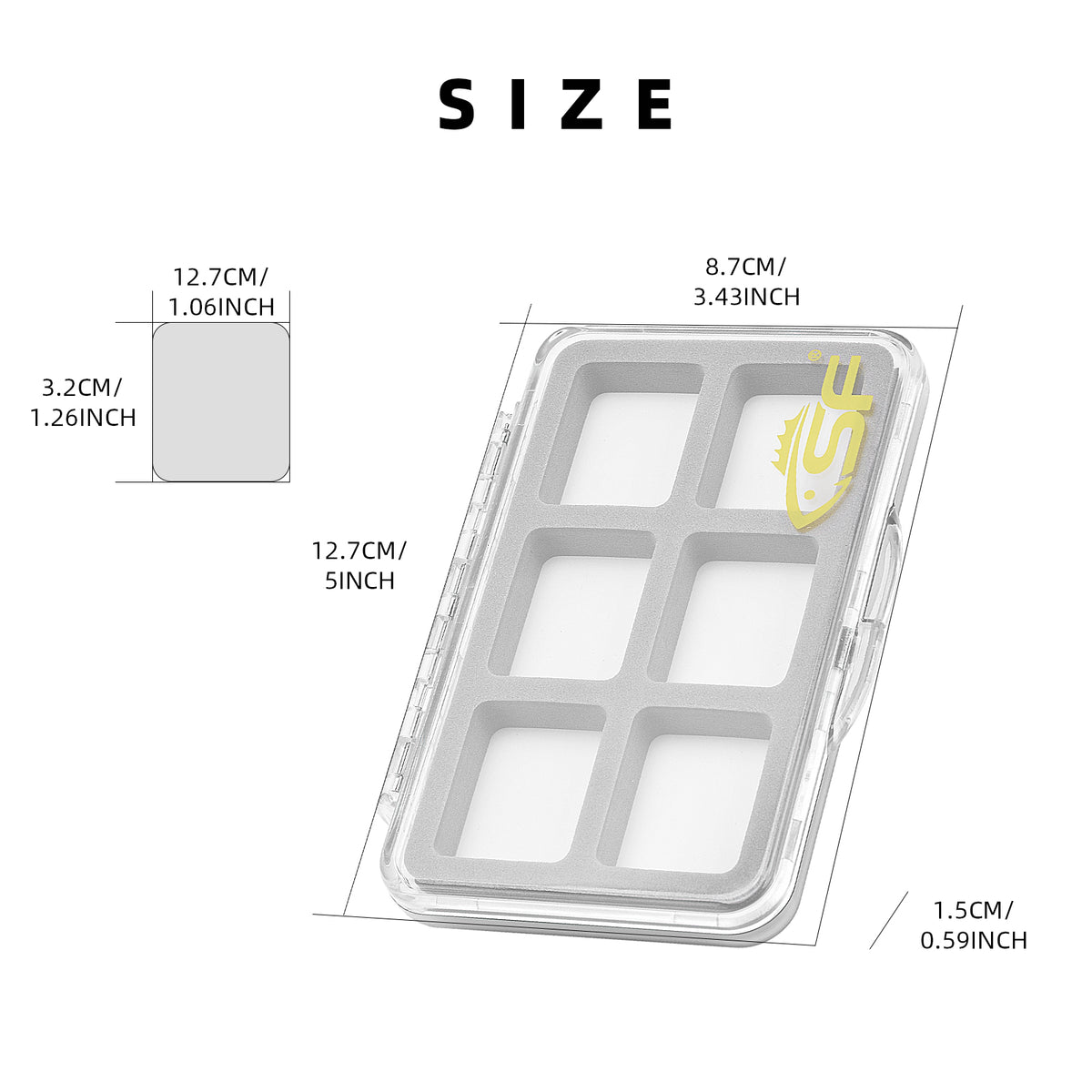 SF Slim Floatable Fly Box Super Thin Clear Multi Magnetic 6/12/18 Compartments