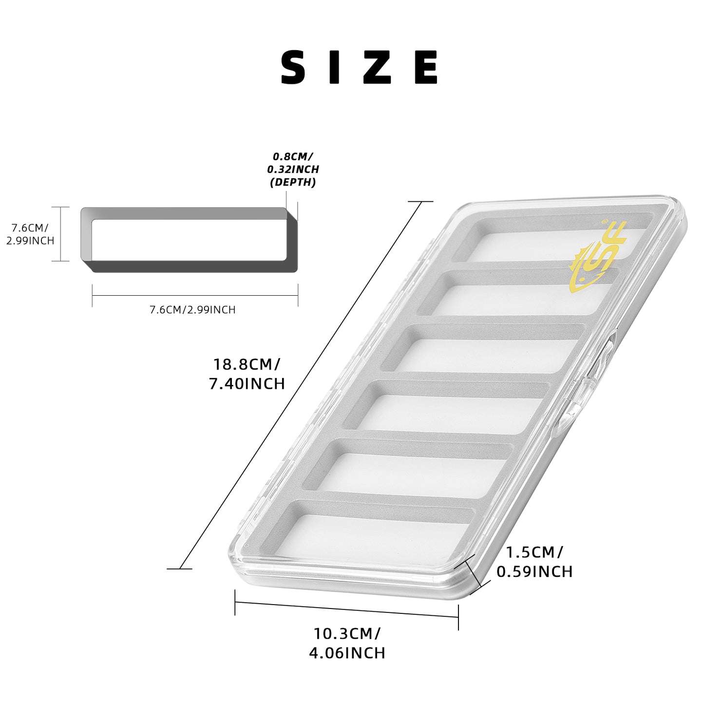 SF Slim Floatable Fly Box Super Thin Clear Multi Magnetic