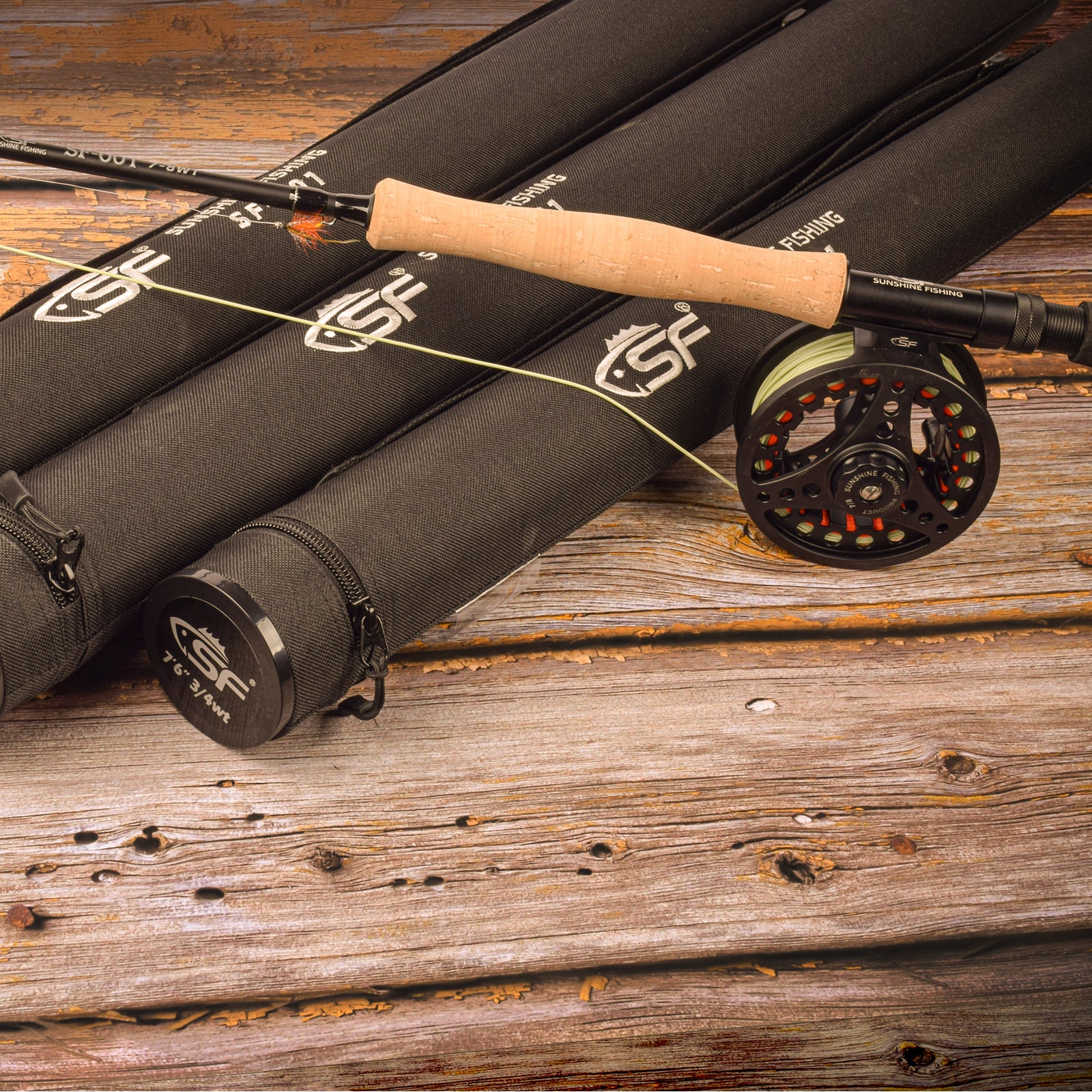 SF Fly Fishing Medium-Fast Action Rod Combo Kit 4 Piece 5/6wt 9FT
