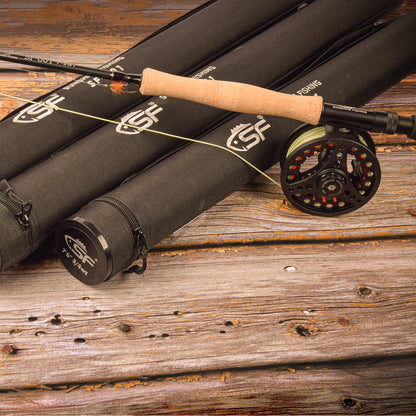 SF Fly Fishing Rod 4 Piece 7/8wt 9FT Matt Black IM7 Carbon Fiber for Starter Bass Pike Carp