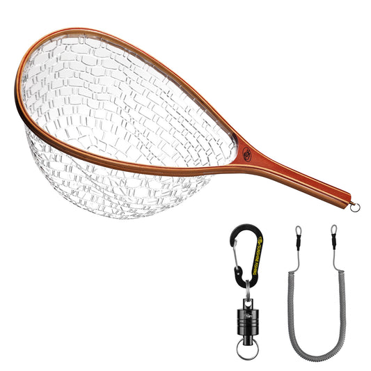 SF Fly Fishing Landing Rubber Net Tear Drop