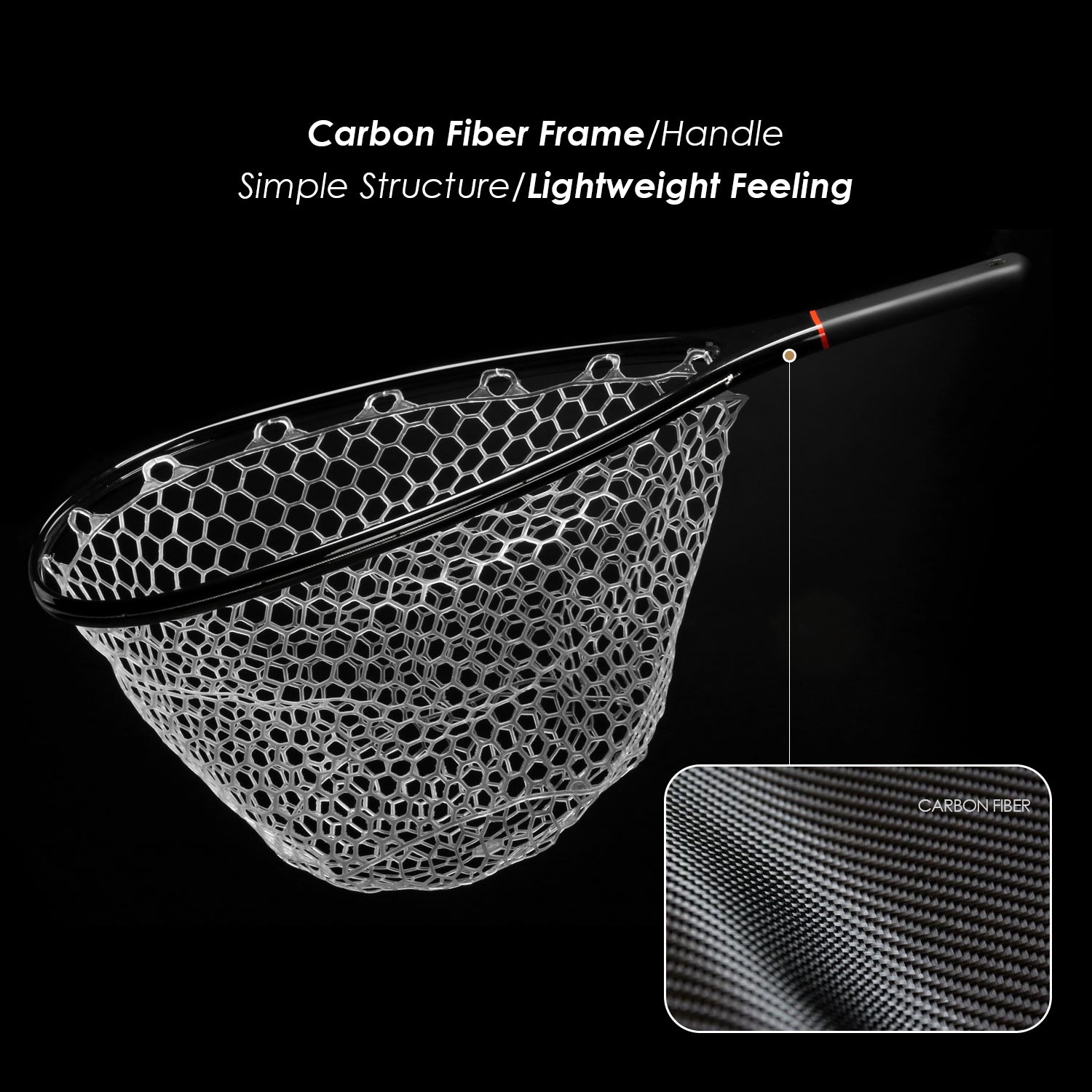 SF Fly Fishing Stealth Carbon Fiber Landing Net (Large)