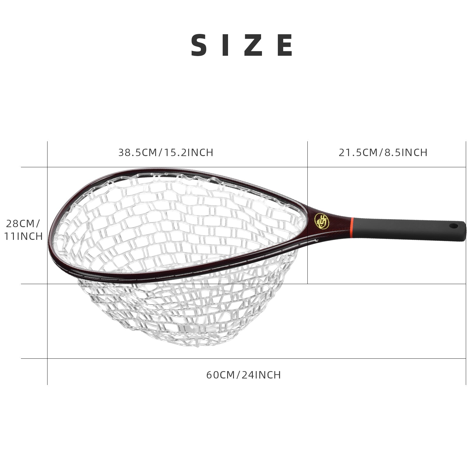 SF Fly Fishing Stealth Carbon Fiber Landing Net (small)