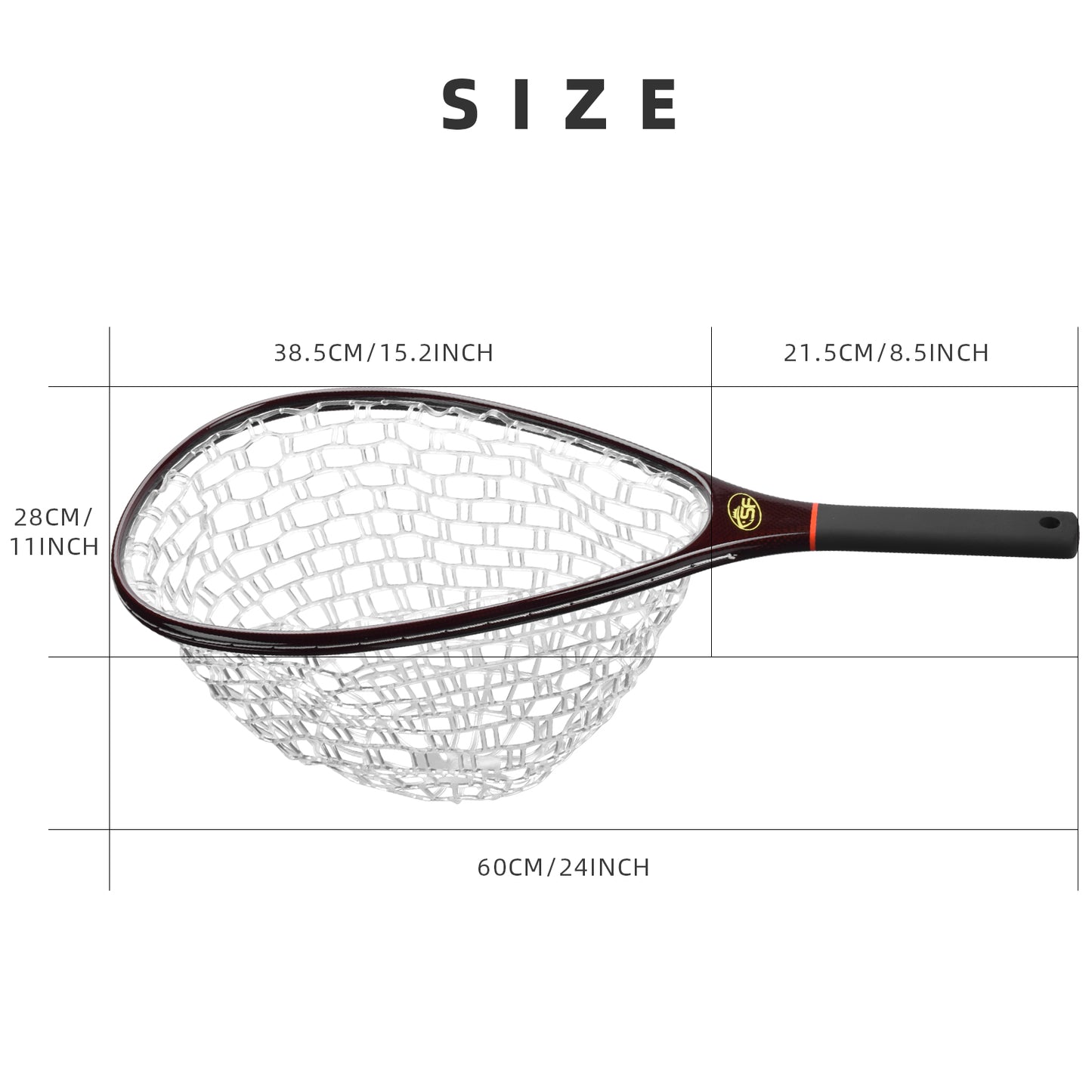 SF Fly Fishing Stealth Carbon Fiber Landing Net (small)