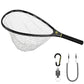 SF Fly Fishing Stealth Carbon Fiber Landing Net with Black Magnetic Net Release