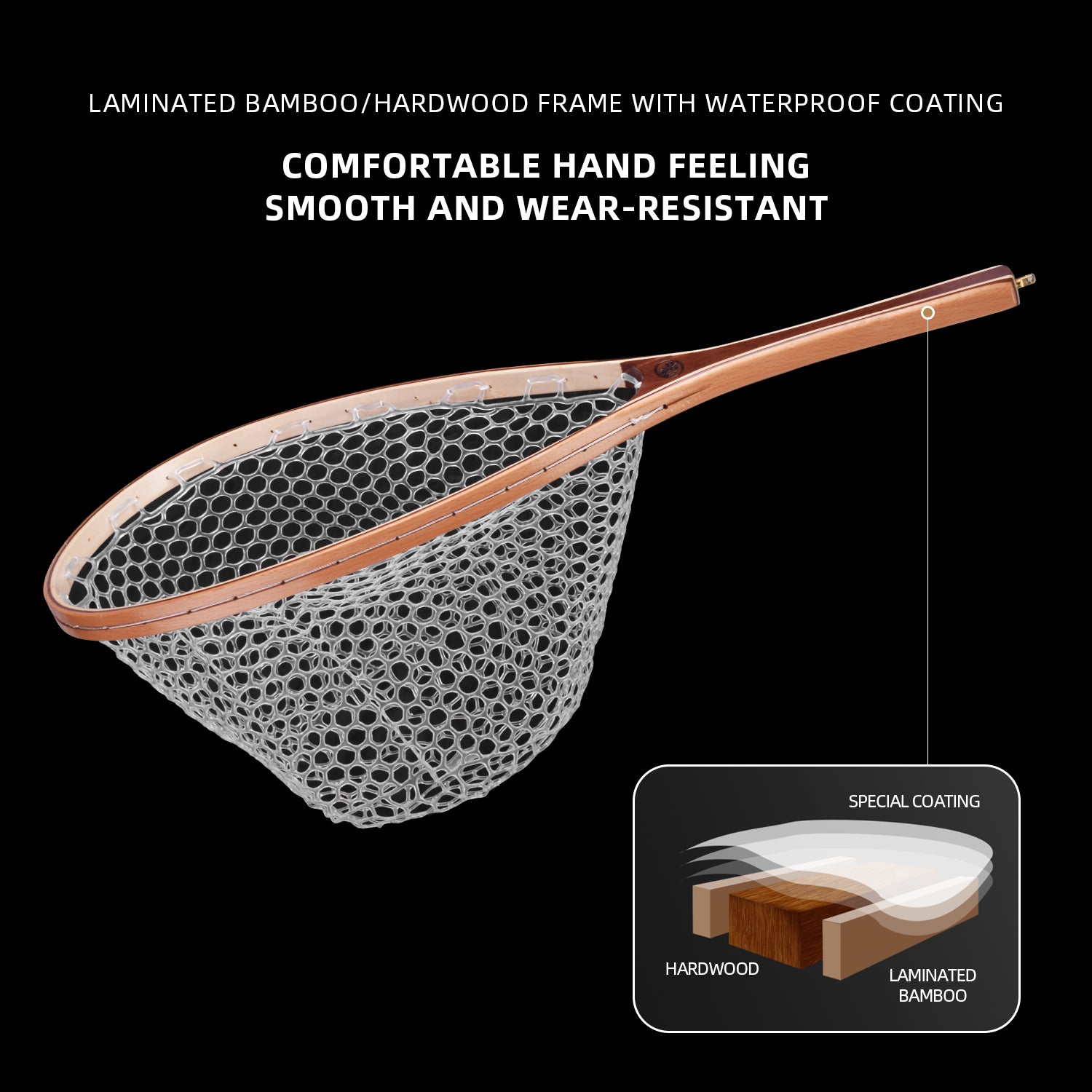 bamboo fishing net SF Fly Fishing Landing Net