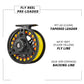 SF Large Arbor Fly Fishing Reel 3/4wt Aluminum Alloy Body Die-Cast Matt Black Pre-Loaded Fly Reel with Line Combo Fluorescent Yellow Fly Line