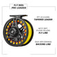 SF Large Arbor Fly Fishing Reel 7/8wt Aluminum Alloy Body Die-Cast Matt Black Pre-Loaded Fly Reel with Line Combo Fluorescent Yellow Fly Line