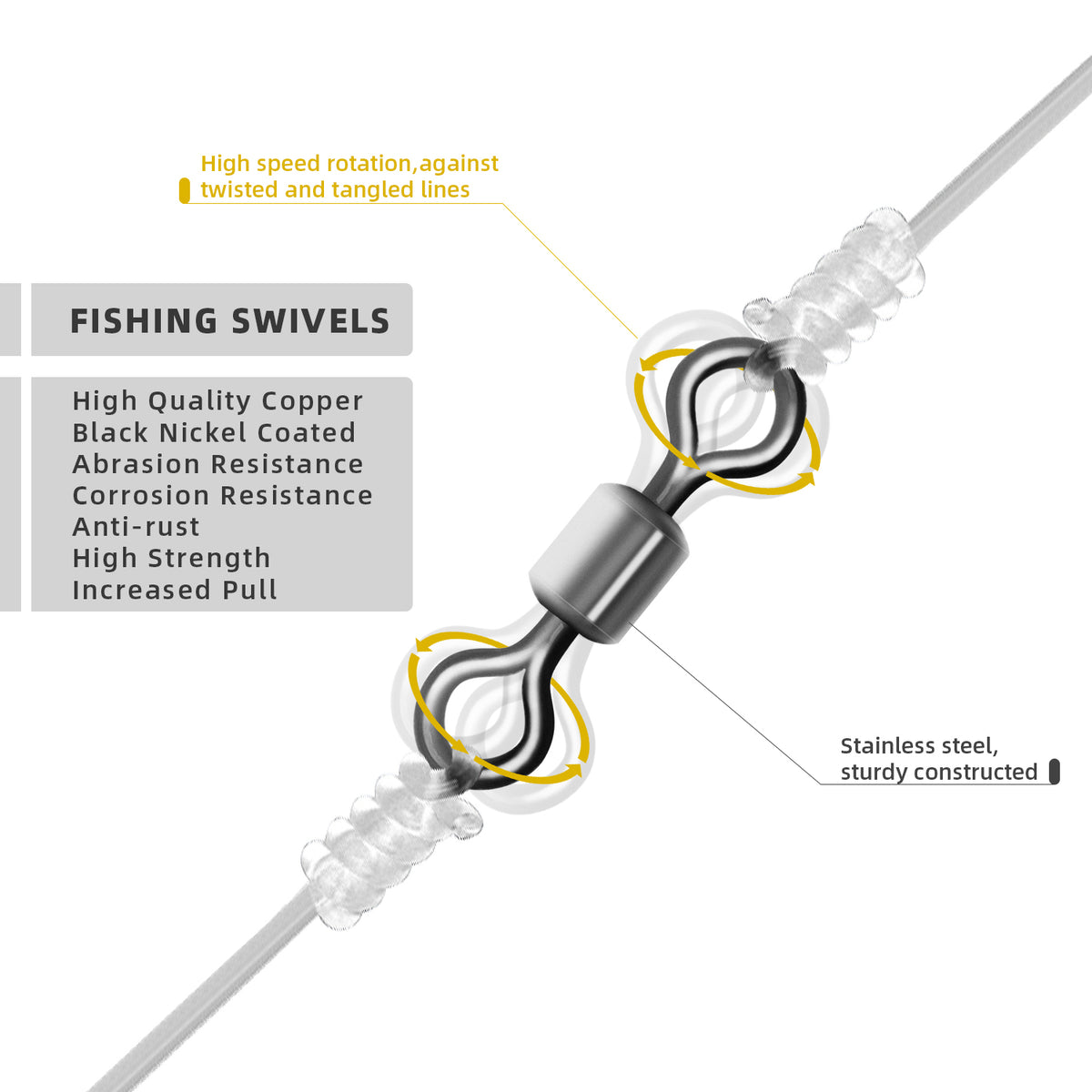 SF Fly Fishing Micro Swivels ( 25 Pcs)