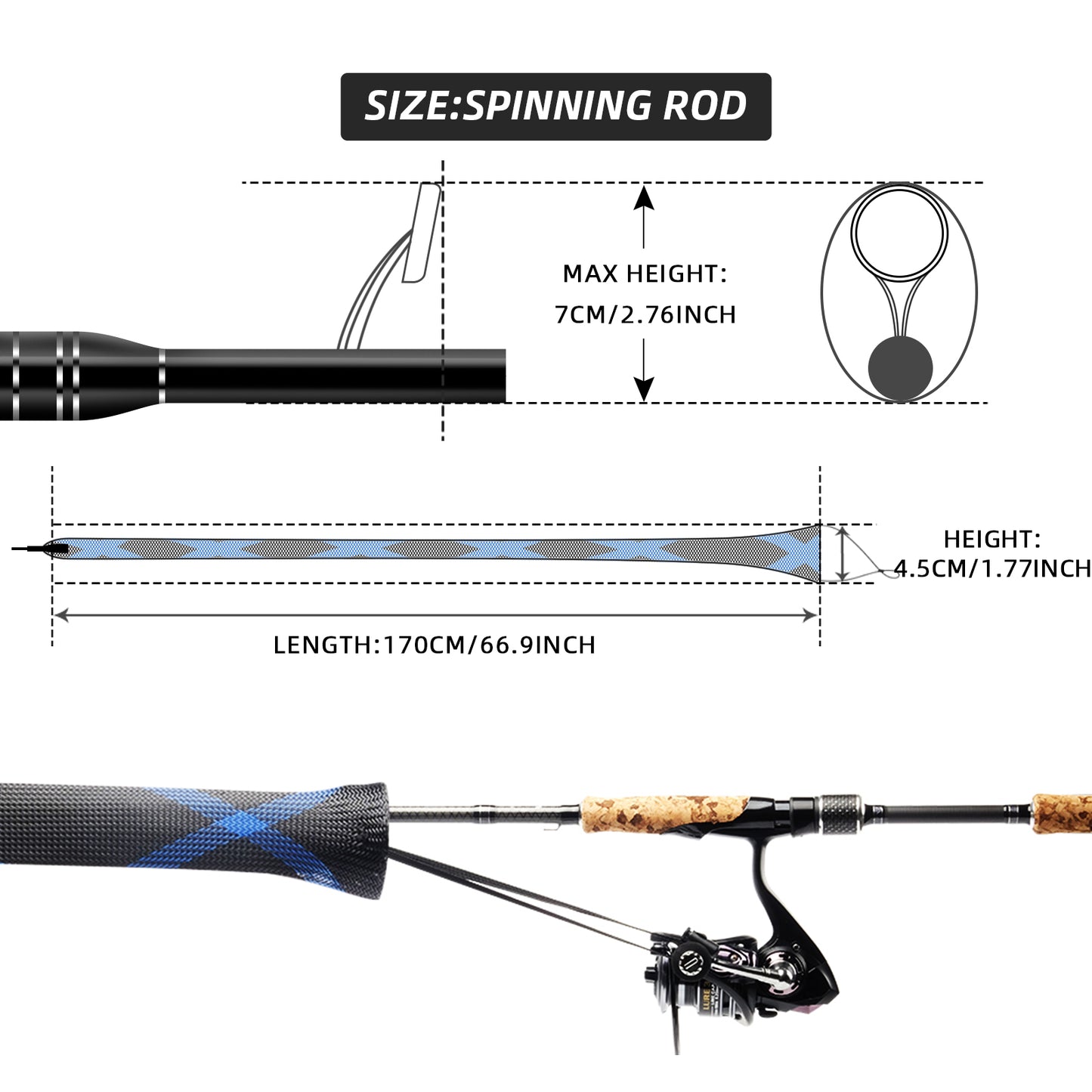 SF Standard Spinning Rod Sock