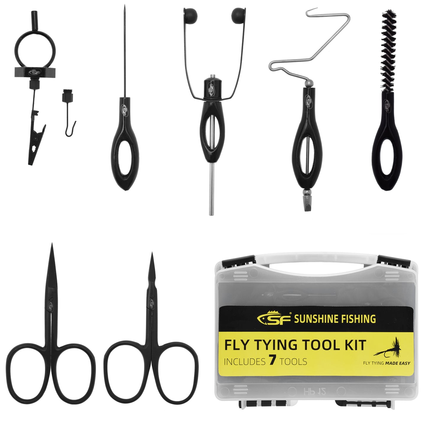 SF Fly Tying Tool Kit 7 in 1