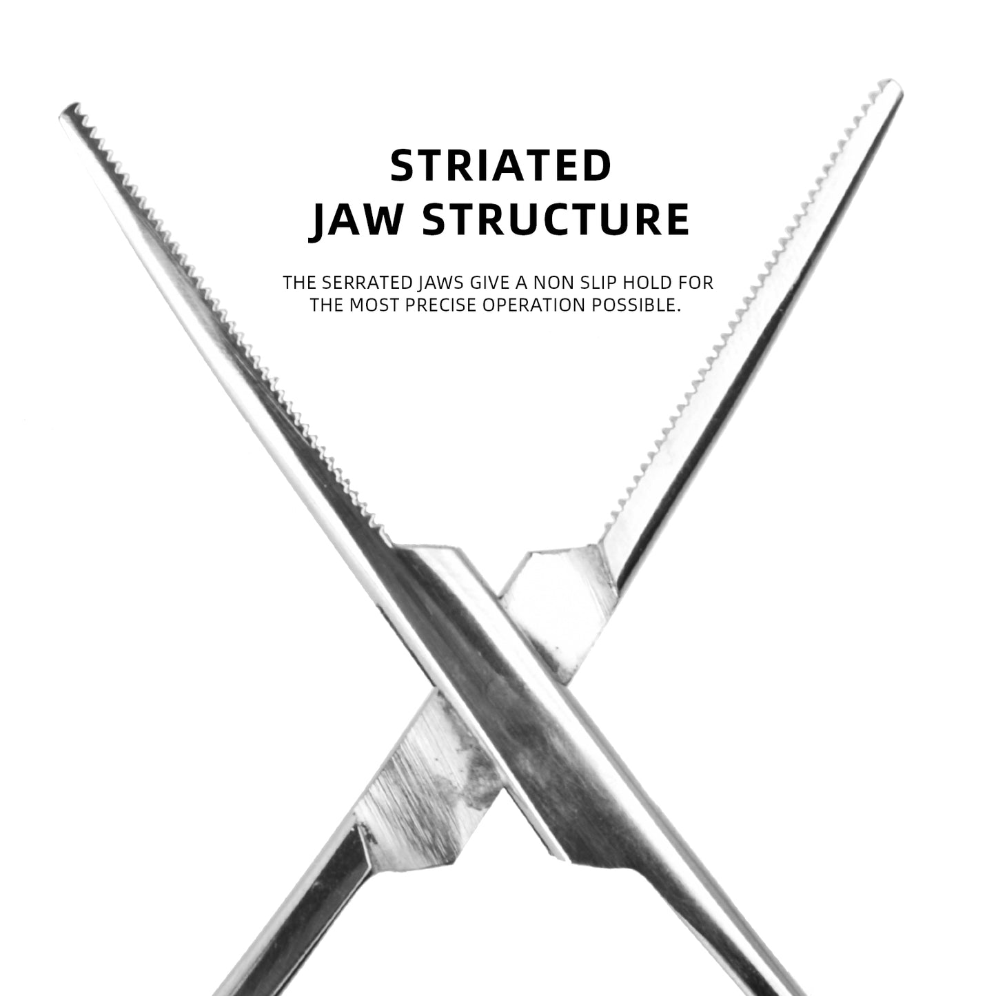 SF 6.3inch Fishing Hook Remover Fly Fishing Forceps Silver Straight Stainless Steal