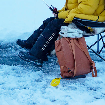 SF Ice Fishing Scooper Skimmer Scoop with EVA Non-Slip Straight Handle for Scooping Out Ice Fishing Tackle Accessories