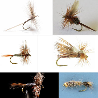 SF Standard Dry Fly Fishing Hooks with Mini Storage Box #12#14#16#18#20 100Pcs