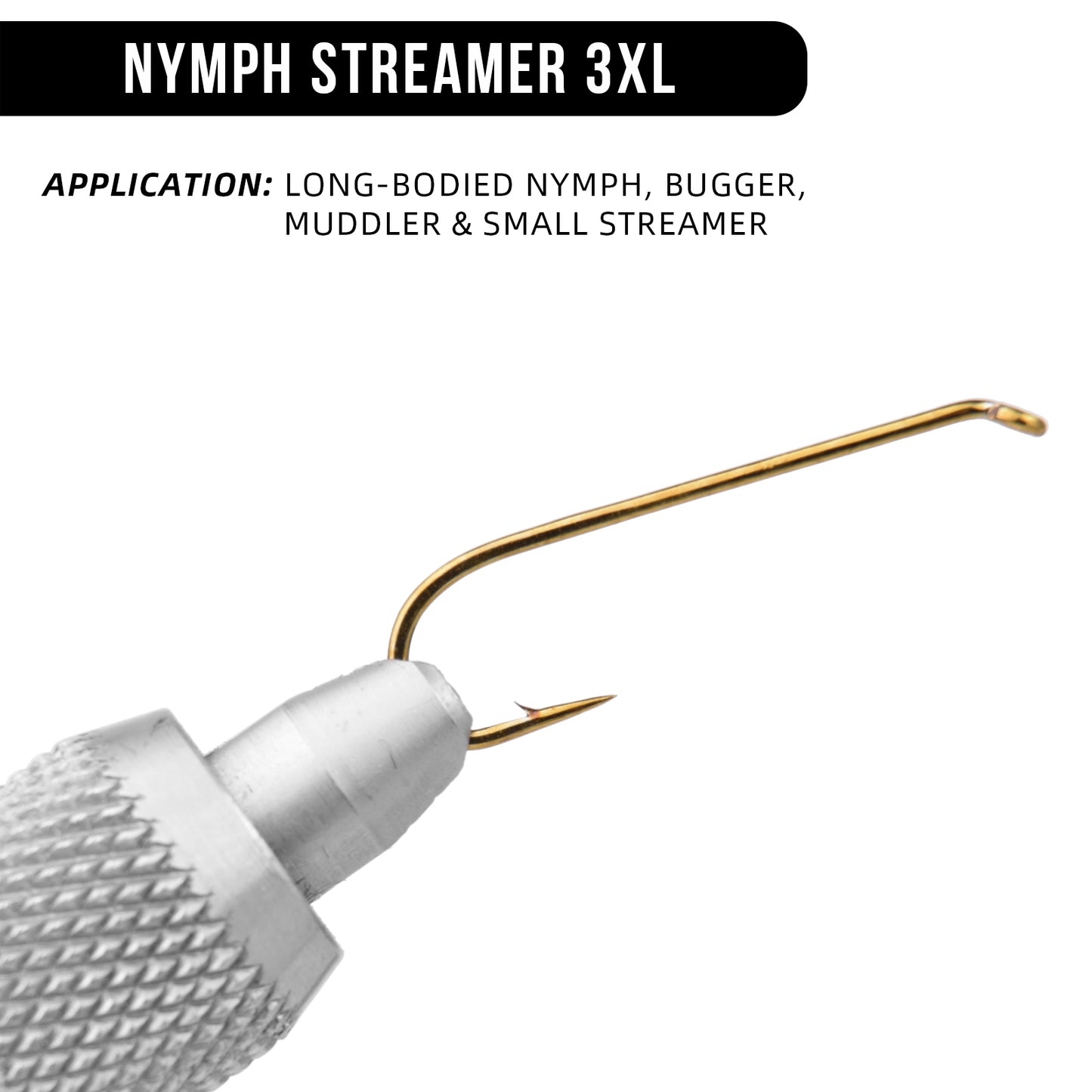 SF Nymph Streamer Dry Fly Tying Hooks 3XL with Mini Storage Box  #8 #14 100Pcs