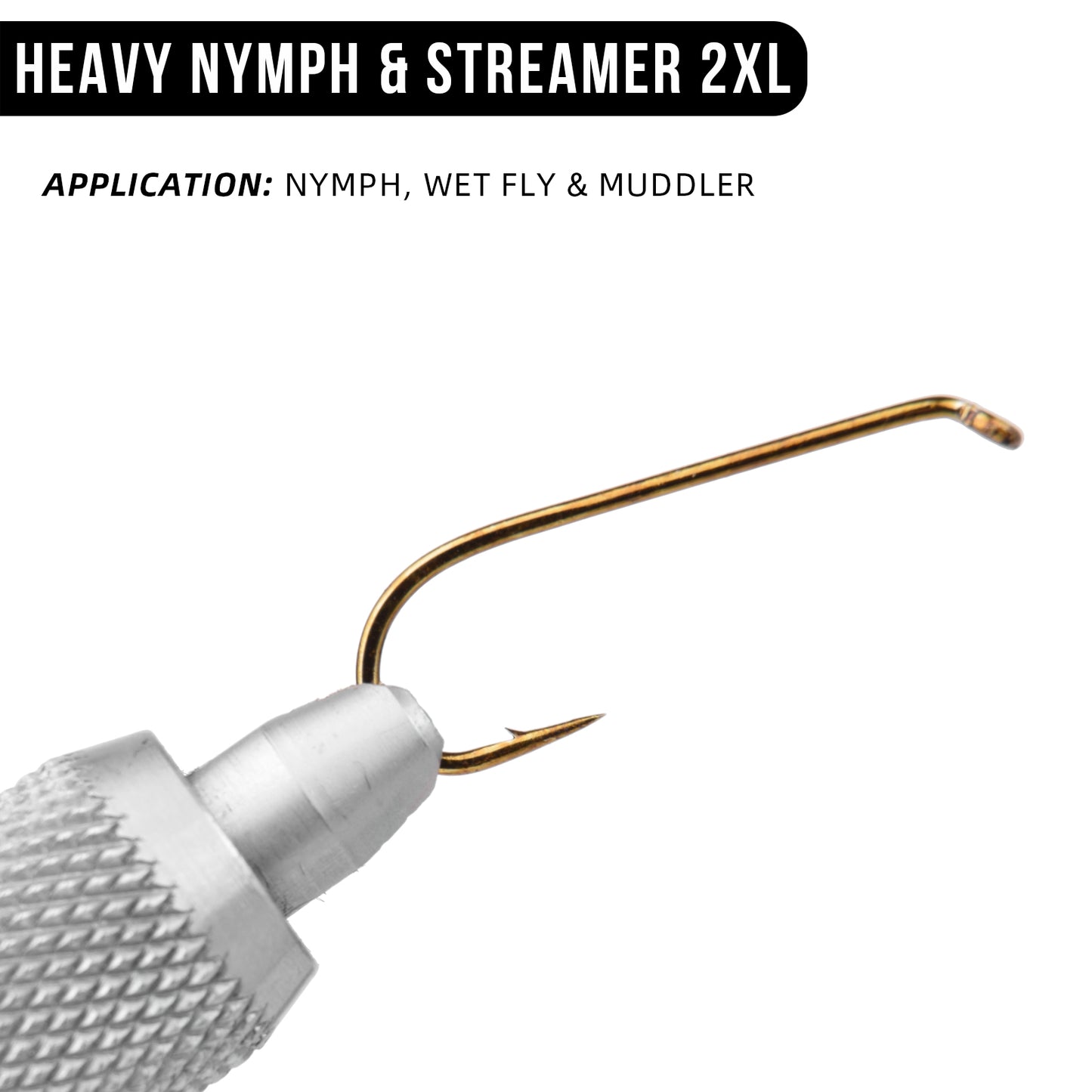 SF Heavy Nymph Streamer Hook 2XL, Down Eye with Mini Storage Box #6#8#10#12 100Pcs