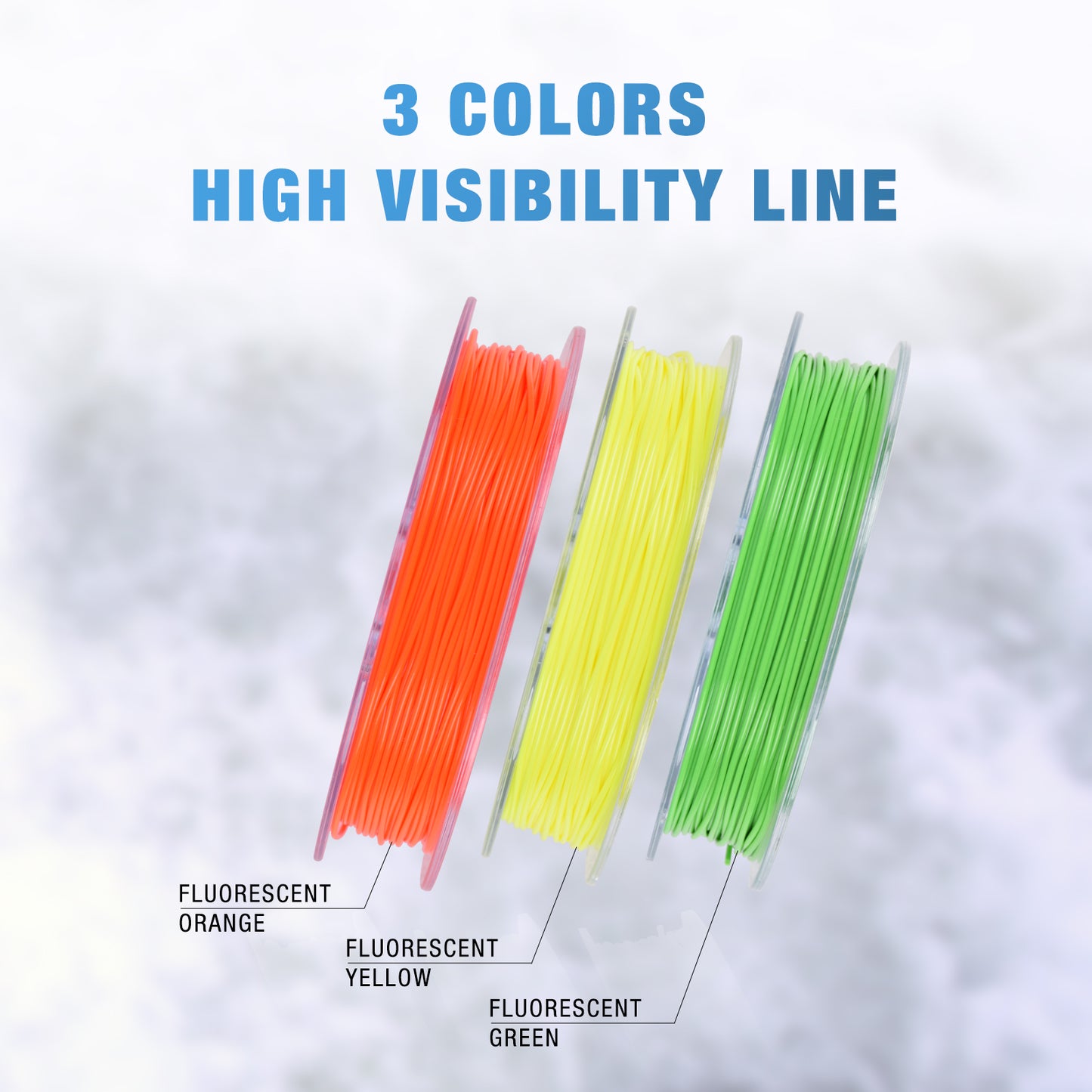 SF 35LB 3IPS 100FT Soft Ice Fishing Line Assorted Color Level Line for Rattle Reels