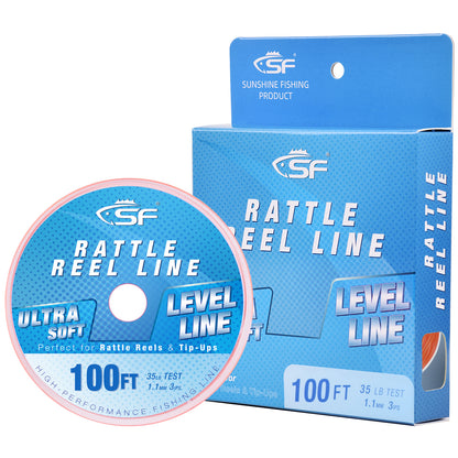 100 lb test fishing reels SF 35LB 3IPS 100FT Soft Ice Fishing Line Assorted Color Level Line for